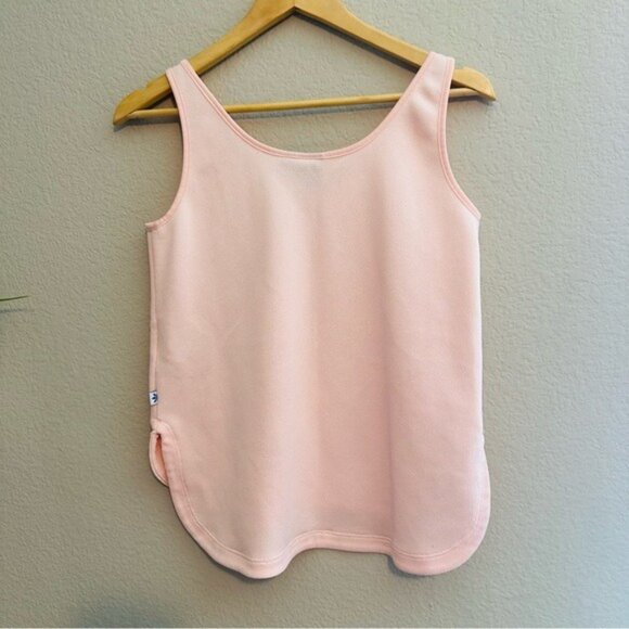 Adidas Peach Crop Tank Top White Trefoil Logo | Athleisure Y2K Gymcore Sz Small - Picture 4 of 8